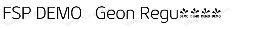 FSP DEMO   Geon Regu字体转换